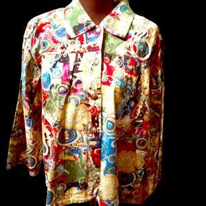 Kaktus Size XL Woman's Top Jacket, Plus Size Woman, Vintage XL Oversize Jacket